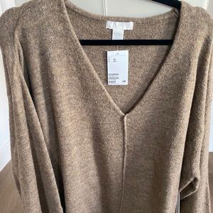 H&M Brown V Neck Sweater